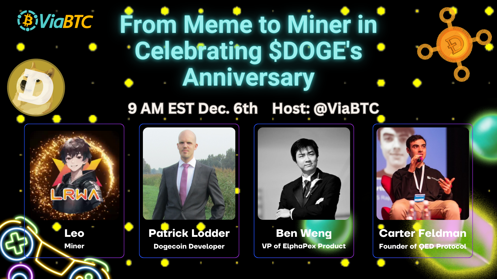 viabtc ama meme miner aniversario dogecoin